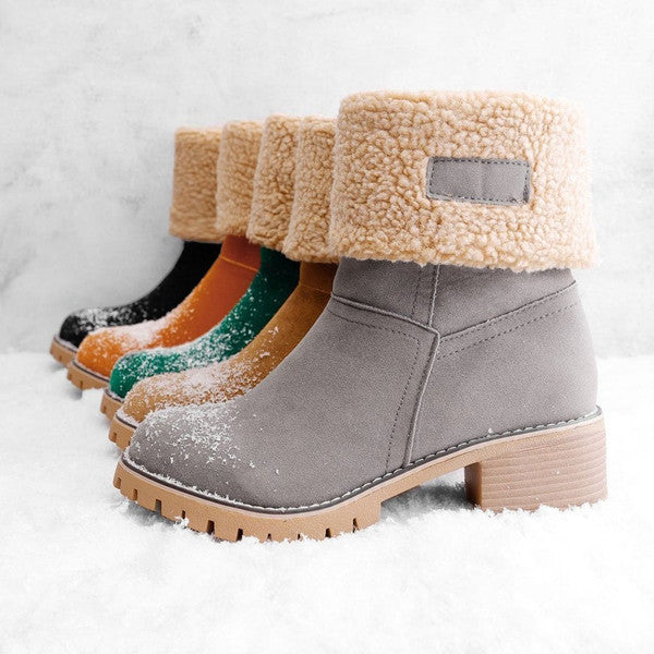 Scarlet – Stilvolle warme Schneestiefel aus Leder